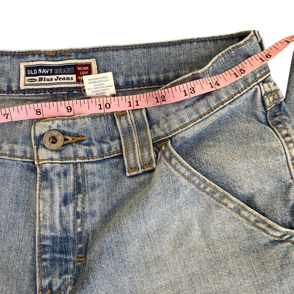 Old Navy Sz 6 Vtg Y2K Low Rise Flared Jeans Light Wash Carpenter Streetwear - Picture 11 of 16